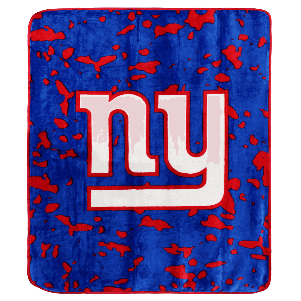 New York Giants Throw Blanket, 50" x 60" HappyFeet Slippers