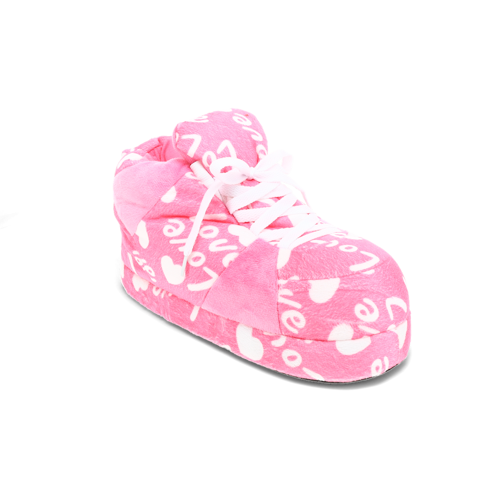 Pink Love HappyFeet Sneaker Slippers