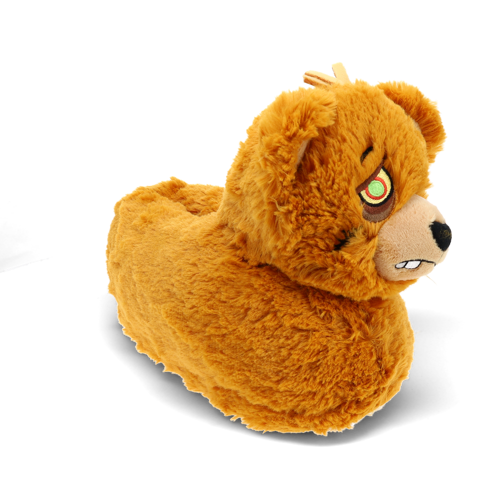 Flipemz Bear to Zombie Bear Flipemz Reversible Animal Slippers