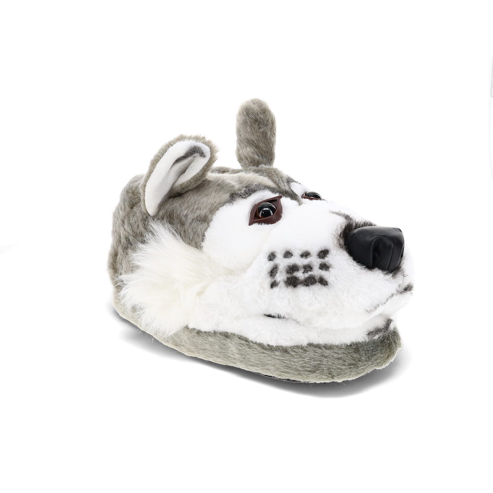 Gray Wolf Animal Slippers