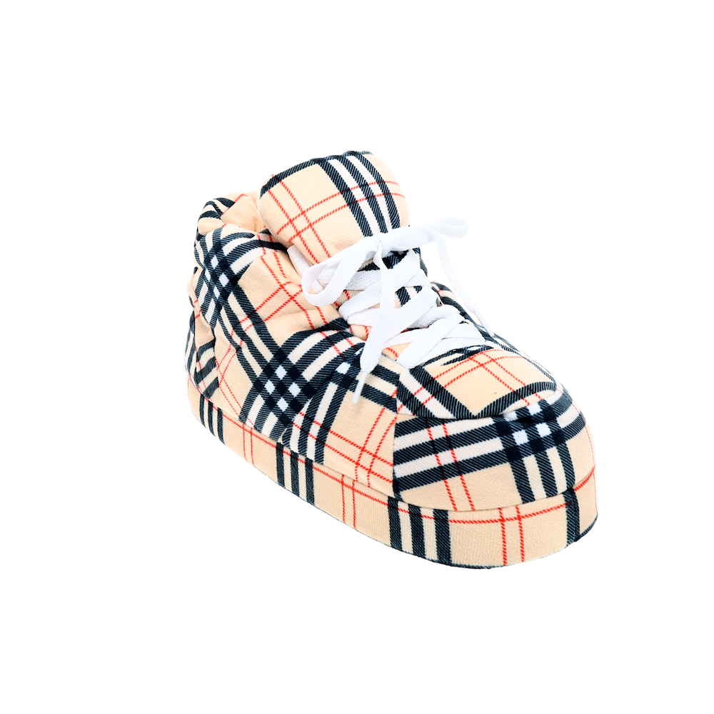 Preppy Plaid HappyFeet Sneaker Slippers