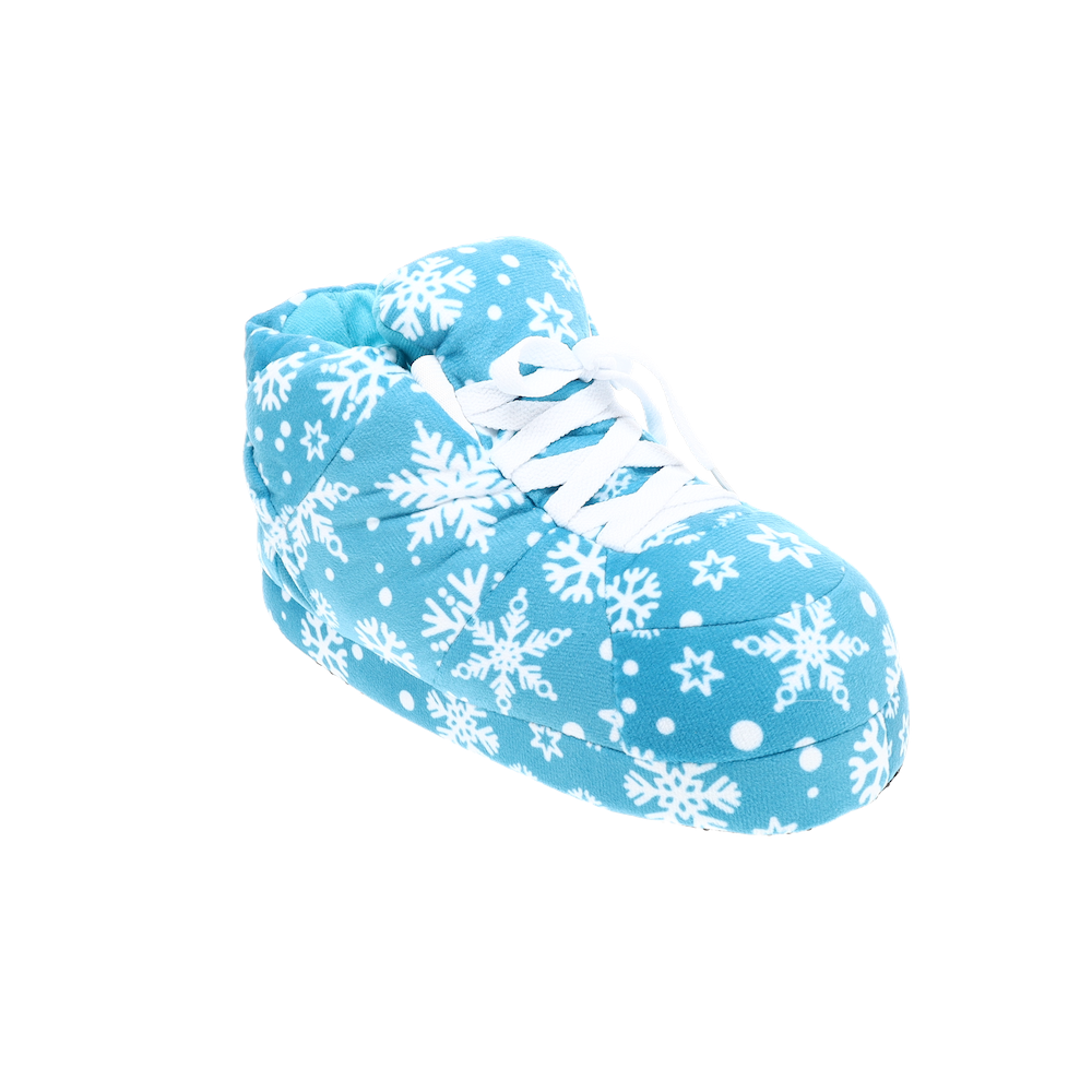 Teal Snowflake HappyFeet Sneaker Slippers