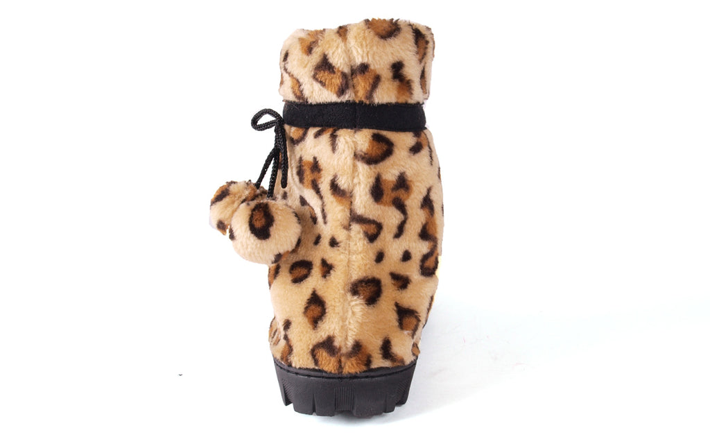 Leopard and Black Micro Boot