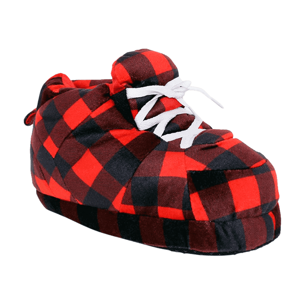 Hipster Plaid HappyFeet Sneaker Slippers
