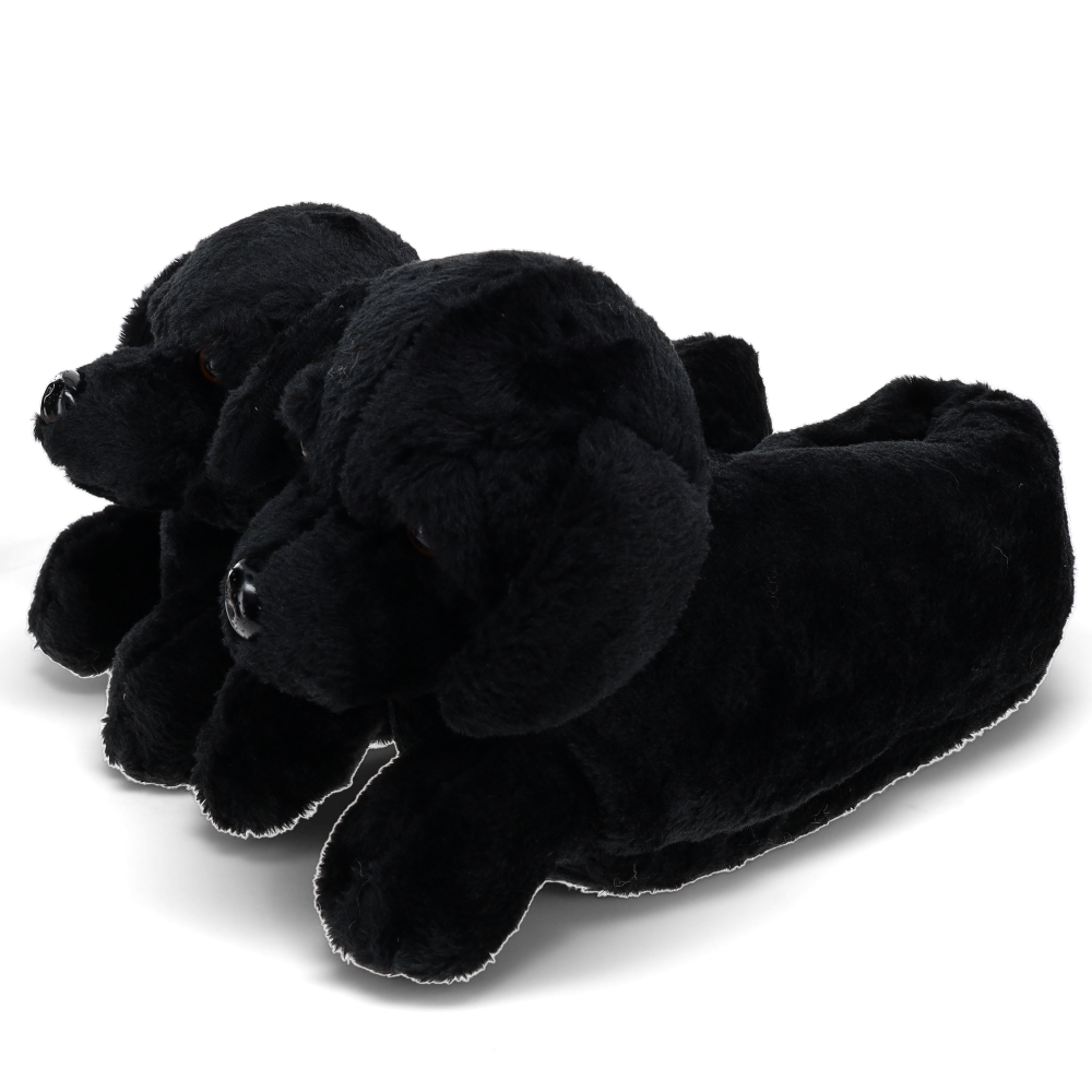 Black Lab Slippers HappyFeet Slippers