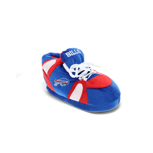Buffalo Bills plush sneaker slippers in royal blue with team logo