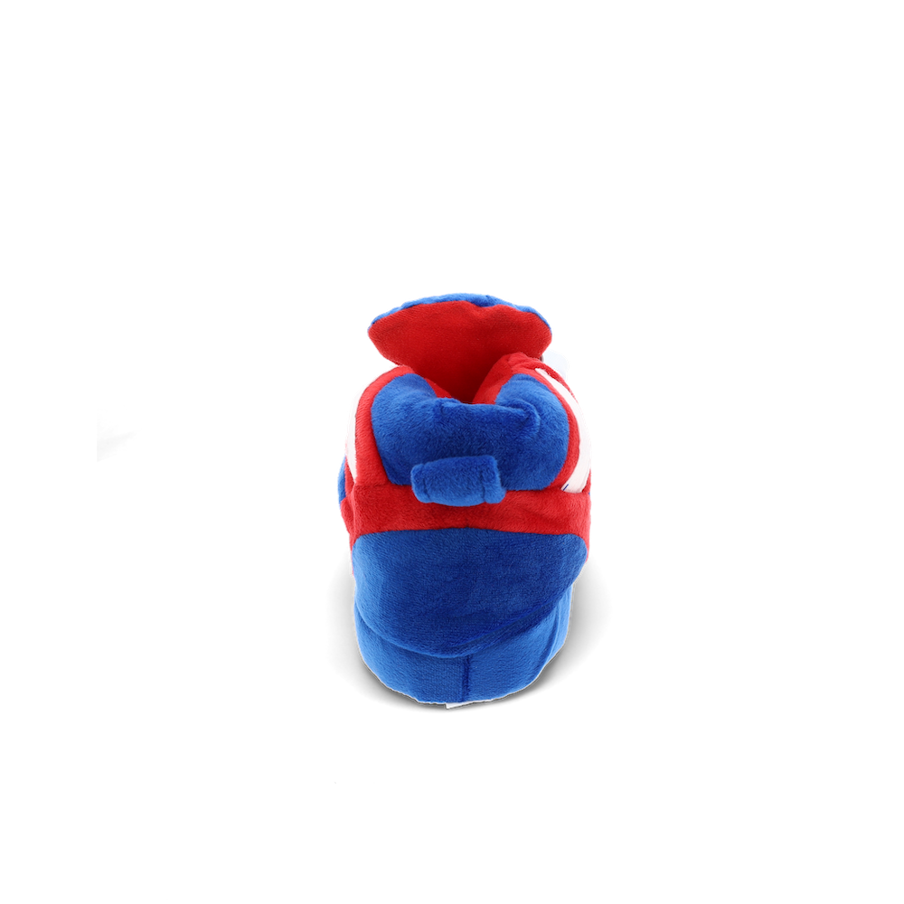 Pair of Buffalo Bills sneaker-style slippers in bold team colors