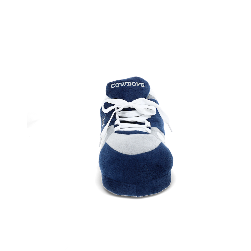 Dallas Cowboys sneaker-style slippers with a one-inch memory foam footbed