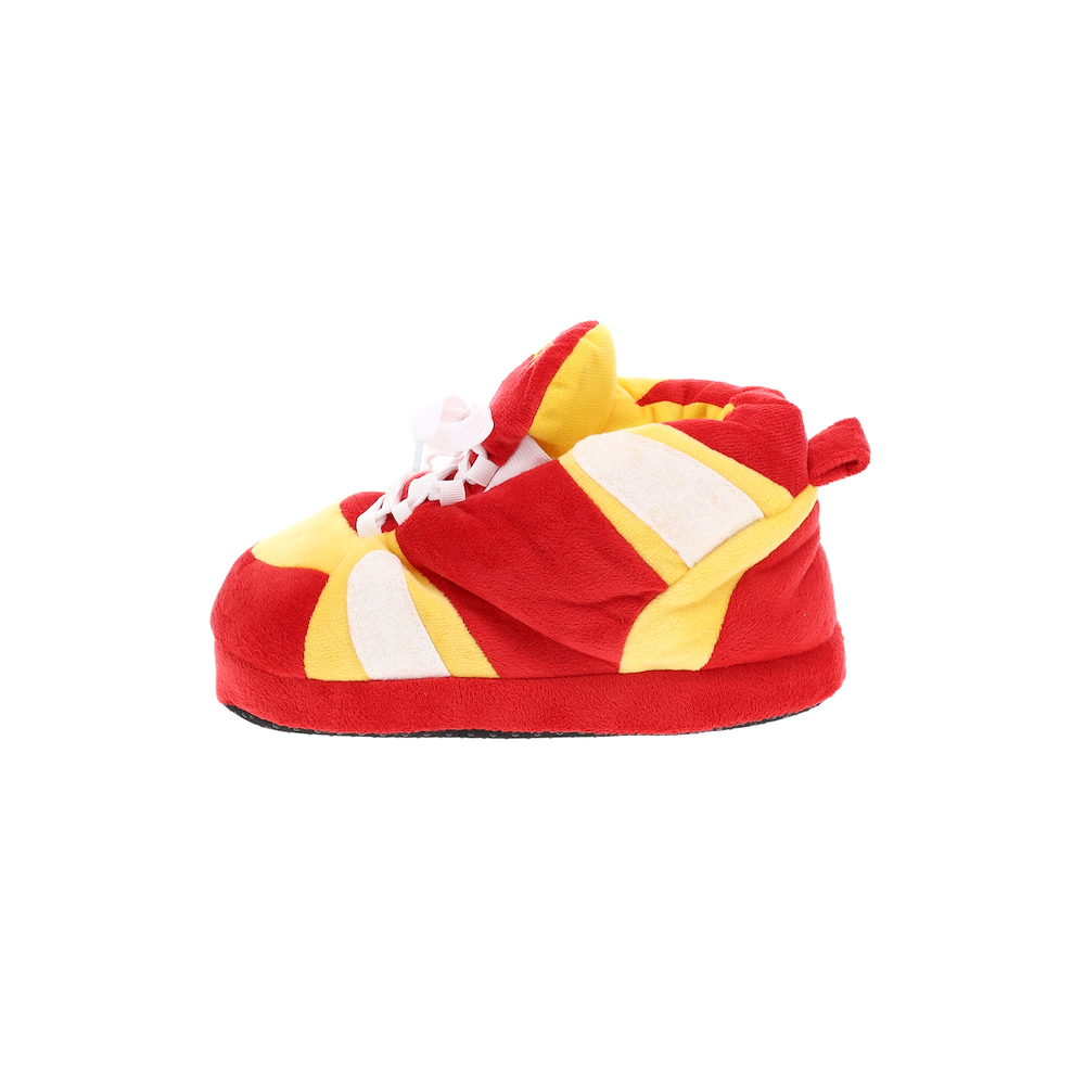 Chiefs NFL slippers with a thick one-inch memory foam footbed