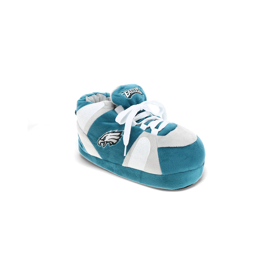 Philadelphia Eagles plush sneaker slippers in midnight green with team logo