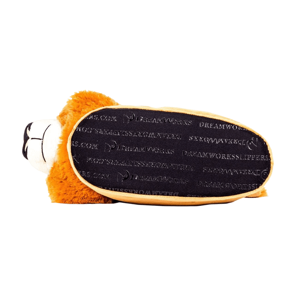 Alex the Lion slippers in velvety plush with sturdy non-skid rubber bottoms
