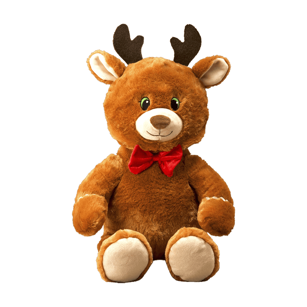Flipemz Reindeer to Gingerbread Man Plush Toy HappyFeet Slippers