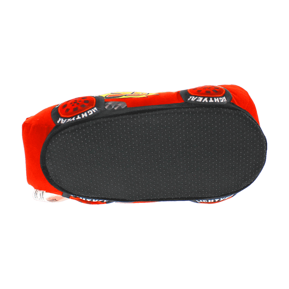 Lightning McQueen figural plush slippers from HappyFeet, red Cars themed footwear