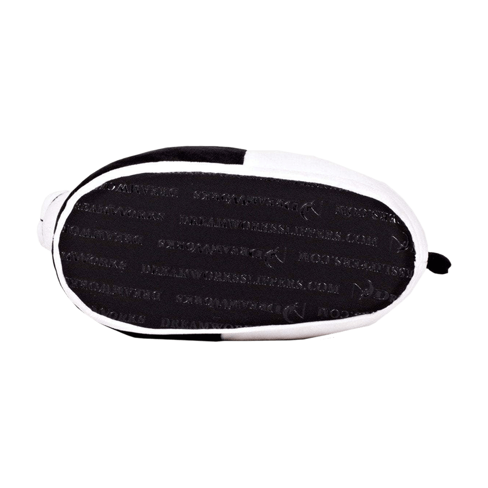 Paul the Panda slippers in plush velvety fabric with non-skid bottoms