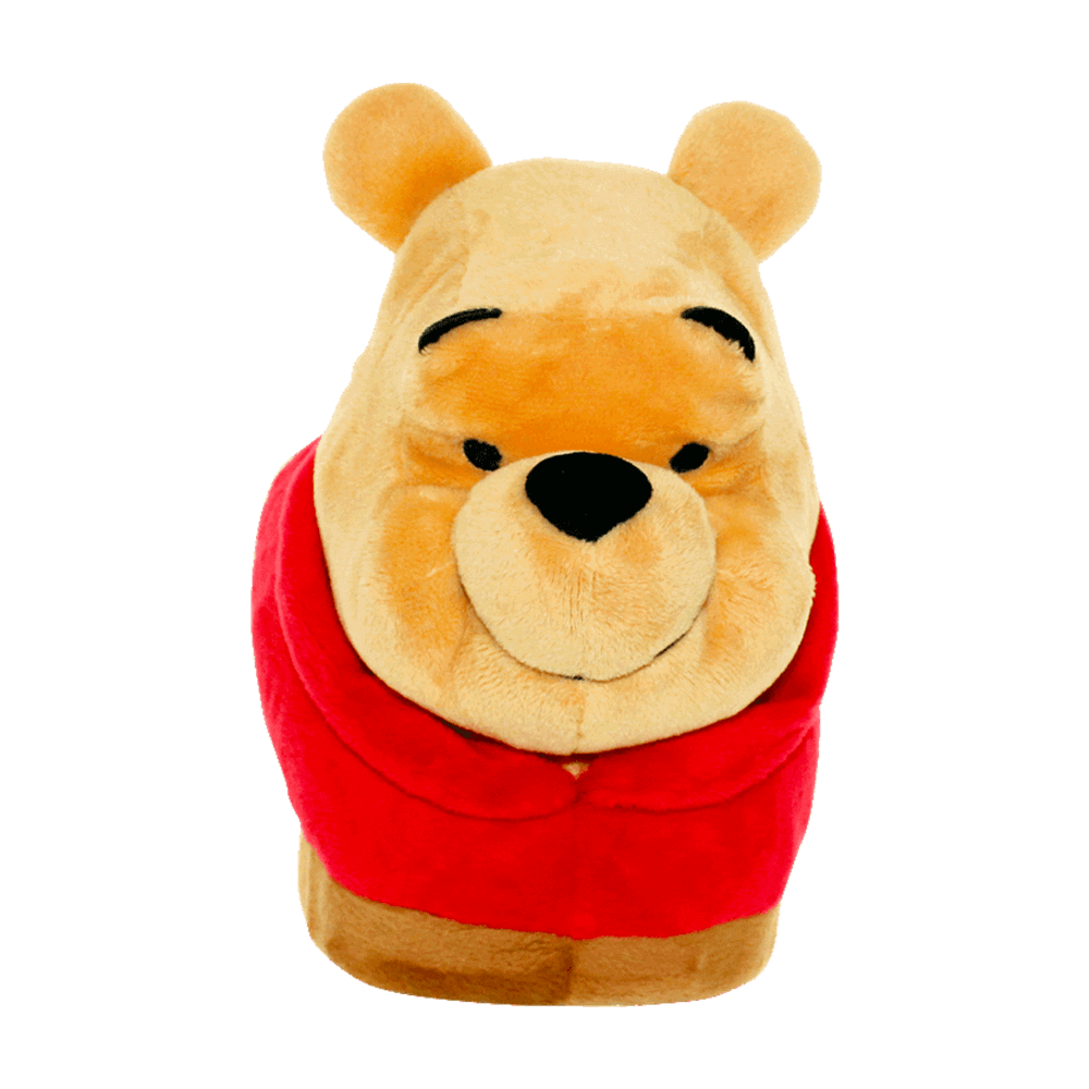 Winnie the Pooh Disney slippers with embroidered eyes and a smiling muzzle