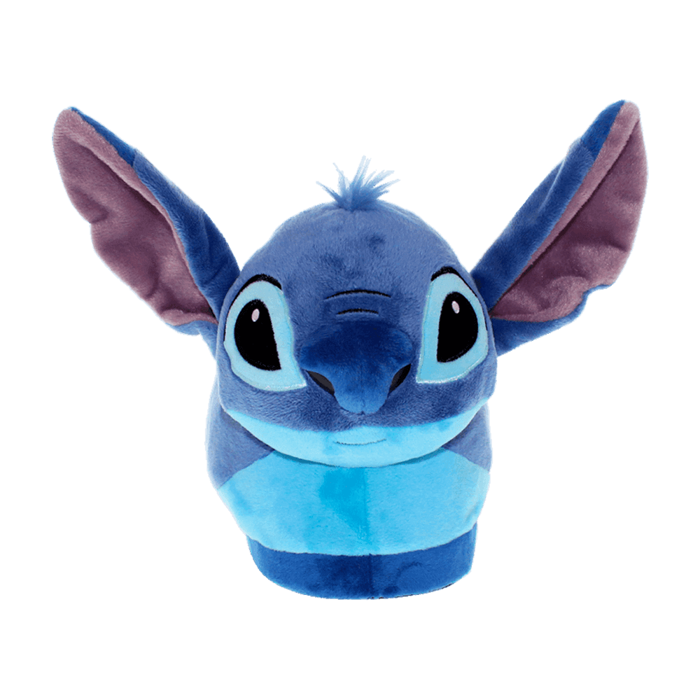 Stitch Disney slippers with big embroidered eyes and pink inner ears