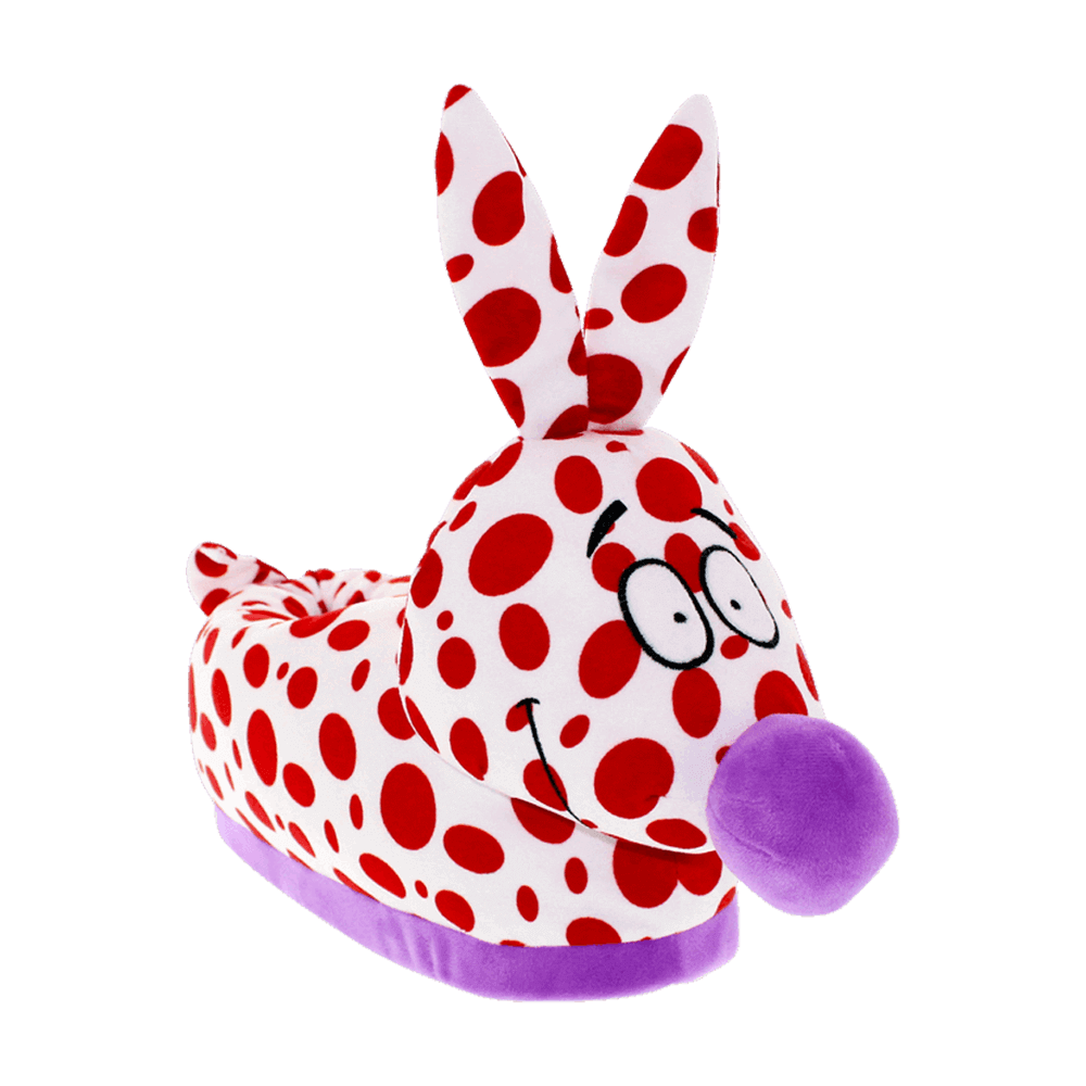 Red & White Woozle Slippers
